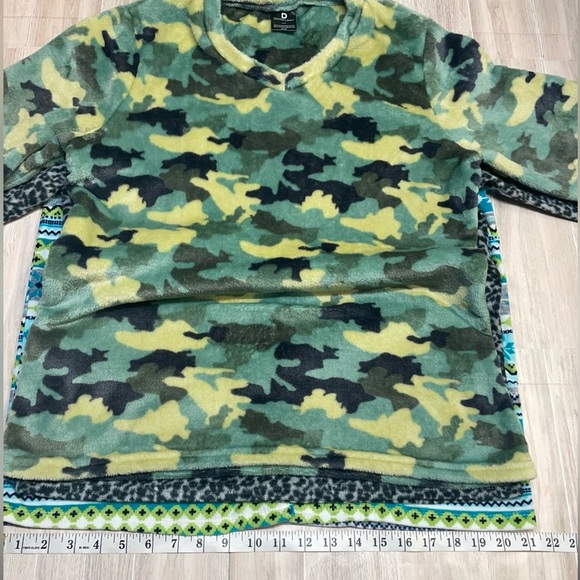 Lot Of 3 Size L Pajama Tops Long Sleeve Pull Over Button Down Mixed Colorful - Picture 11 of 15